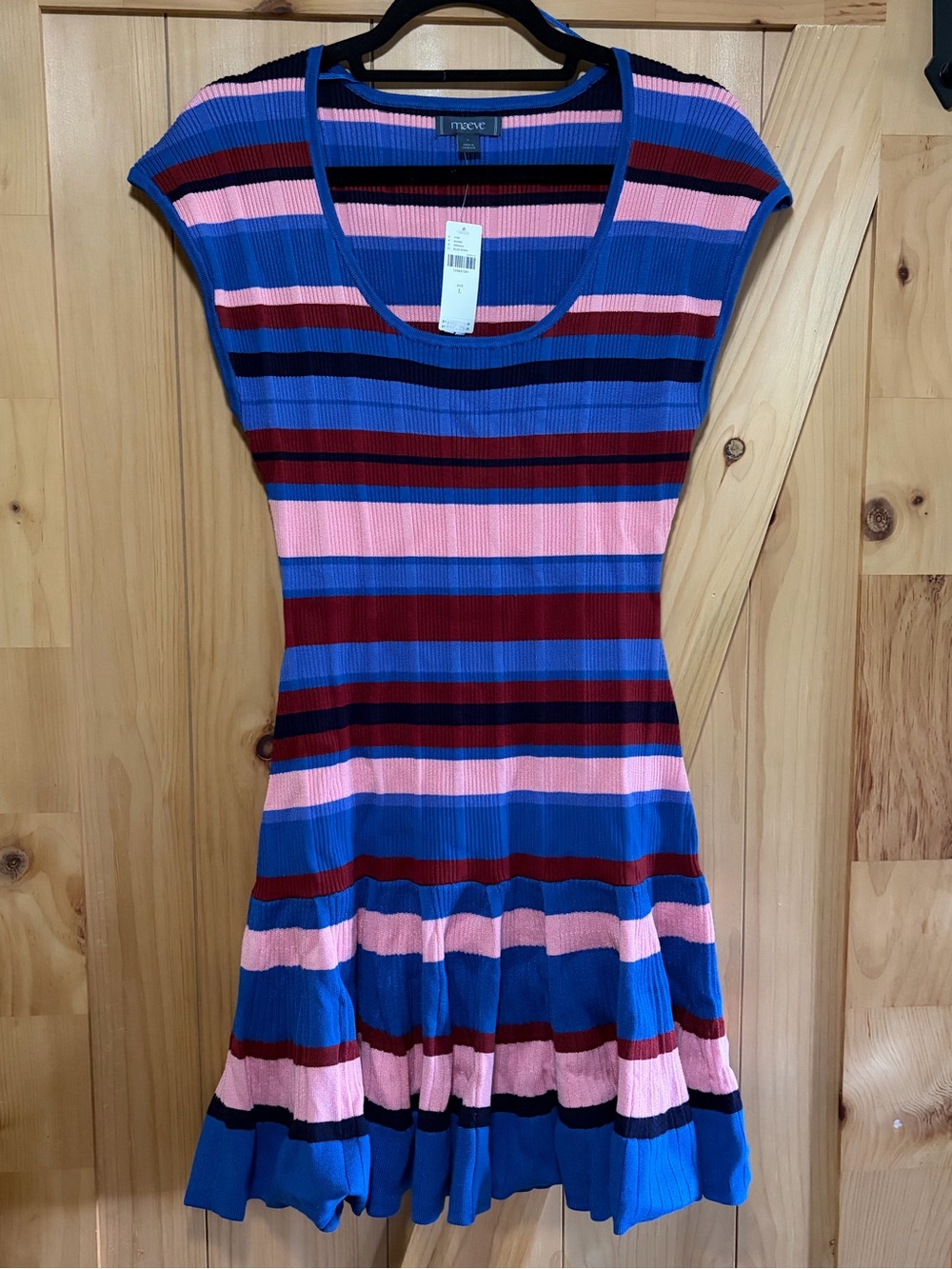Beca Ribbed Sweater Fit & Flare Mini Dress by Maeve, Anthropologie